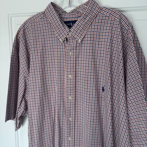 Ralph Lauren Classic Fit Plaid Button Down Shirt Mens 3XLT Tall